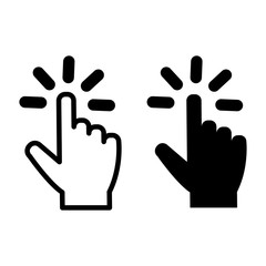 Hand touch icon concept. Finger presses. Hand touch isolated for graphic and web design vector illustration