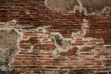 Background pattern of old brown brick wall