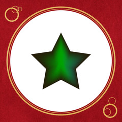 Green Star for Circle Background