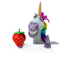 Fun unicorn - 3D Illustration