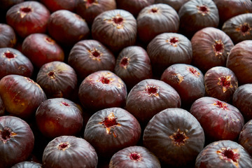 Ripe sweet figs. Healthy central asian fig fruit