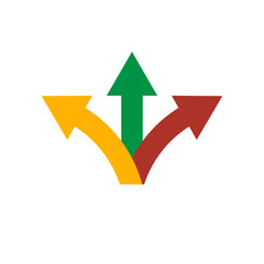 Three way arrow icon