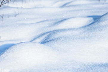 Beautiful fresh snow pattern in minimalistic style