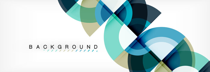 Vector circular geometric abstract background