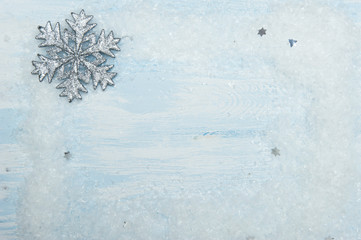 Winter background with snowflakes