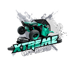 Off-Road ATV Buggy Logo, Extreme race. © slava