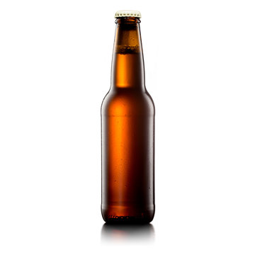 beer bottle on a white background
