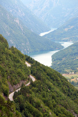 road serpetine on the Tara mountain landscape