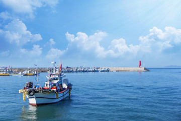 Fototapeta premium Fishing boat in the harbor 1