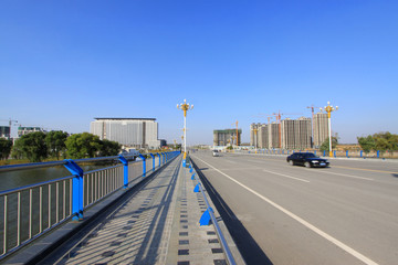 North River Bridge Building landscape
