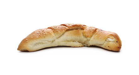 Rolls, pastry with sesame isolated on white background