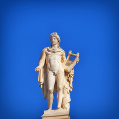 Fototapeta na wymiar Athens, Apollo statue, the greek god of music and poetry