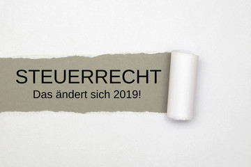 Steuerrecht-Das ändert sich 2019!
