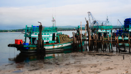 Fototapeta na wymiar fishing boat at a pier