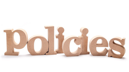 Policies Wood Word