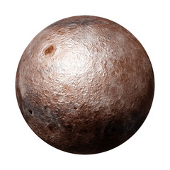 full far side of the Moon  isolated on white background