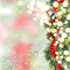 Christmas decoration blurred bokeh background