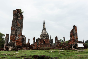 Obraz premium The pagoda in Ayutthaya Historical Park.
