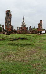 Obraz premium The pagoda in Ayutthaya Historical Park.