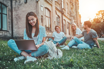 Students near university