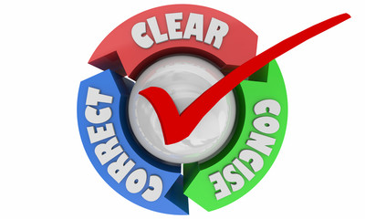 Clear Concise Correct Communication Understanding 3d Illustration
