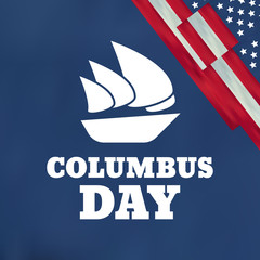 United States Columbus Day celebrate card. Happy Columbus Day vector illustration