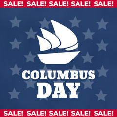 United States Columbus Day celebrate card. Happy Columbus Day vector illustration