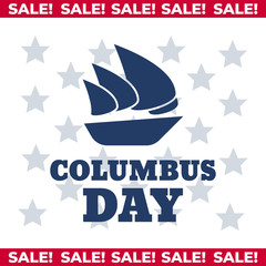 United States Columbus Day celebrate card. Happy Columbus Day vector illustration