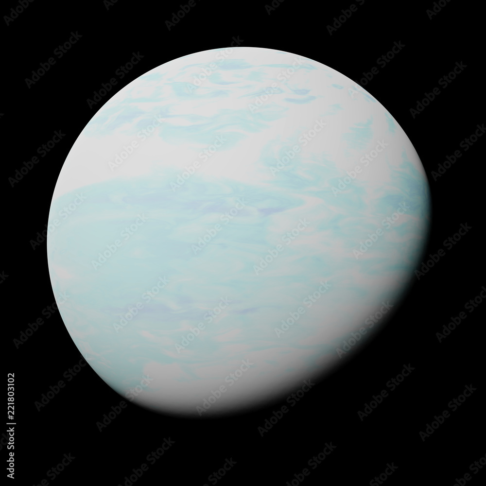 Canvas Prints planet uranus, part of the solar system isolated on black background