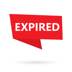 expired word on a speach bubble- vector illustration