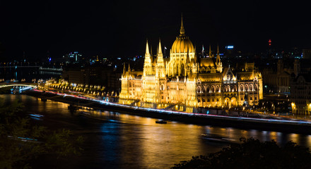 Fototapeta na wymiar Budapest cityscape landmark view at night