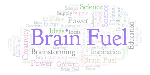 Obraz premium Brain Fuel word cloud.