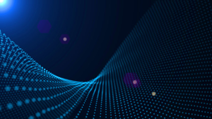 abstract blue wave blurred background