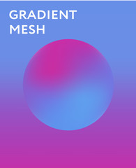 Abstract gradient in the sphere of violet, pink, blue. Vector template