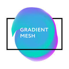 Abstract gradient in the sphere of violet, pink, blue. Vector template