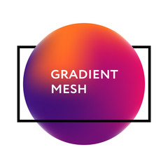 Abstract gradient in the sphere of violet, pink, blue. Vector template