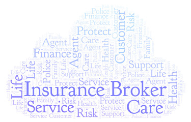 Insurance Broker word cloud.