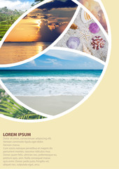 Travel collage with images of the sea vacation. Can be used for cover design, brochures, flyers....