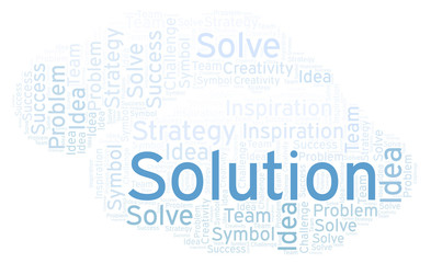 Solution word cloud.