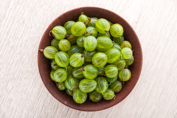 green fresh gooseberry berry