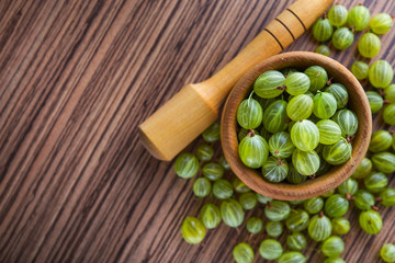 green fresh gooseberry
