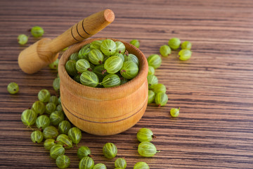 green fresh gooseberry