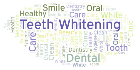 Teeth Whitening word cloud.
