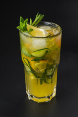 invigorating cocktail of mojito glass