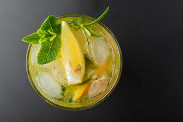 invigorating cocktail of mojito glass