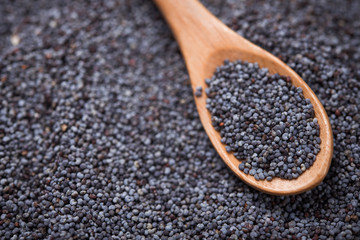 Macro photo of poppy seeds