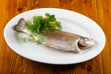 Steamed trout