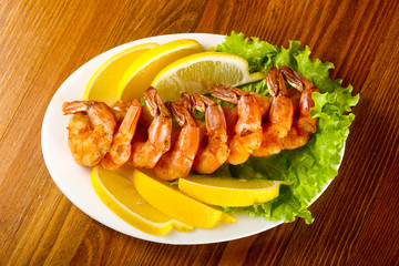 Grilled prawns
