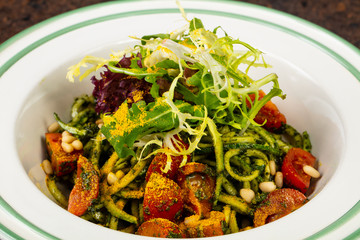 Delicious salad with beans