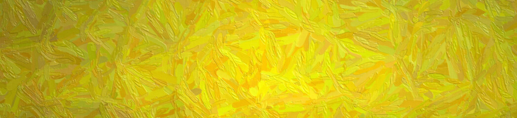 Fototapeta na wymiar Illustration of yellow and black Impasto with long brush strokes banner background.